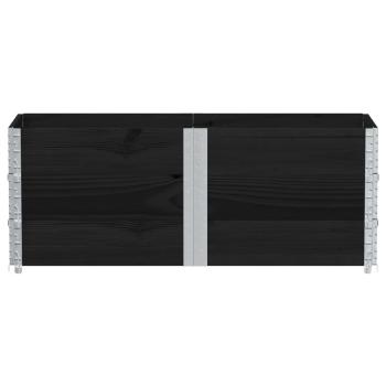 Pflanzkasten Schwarz 150x50 cm Massivholz Kiefer
