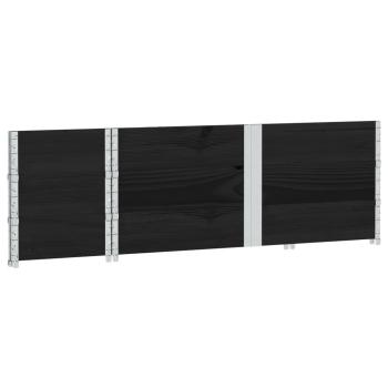 Pflanzkasten Schwarz 150x50 cm Massivholz Kiefer