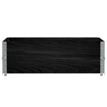 Pflanzkasten Schwarz 120x80 cm Massivholz Kiefer