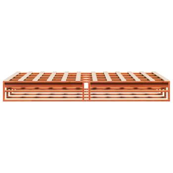 Massivholzbett ohne Matratze Wachsbraun 140x190 cm Kiefernholz