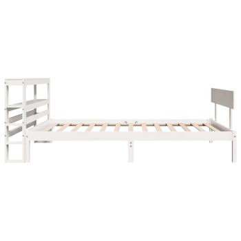 Massivholzbett ohne Matratze Weiß 75x190 cm Kiefernholz