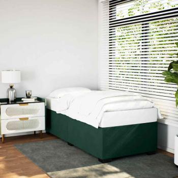ARDEBO.de - Bettgestell ohne Matratze Dunkelgrün 90x190 cm Samt