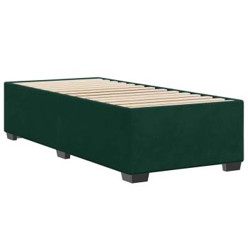Bettgestell ohne Matratze Dunkelgrün 90x190 cm Samt