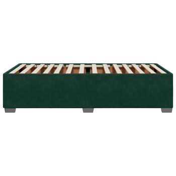 Bettgestell ohne Matratze Dunkelgrün 90x190 cm Samt