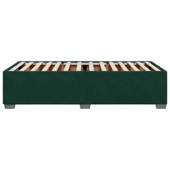 Bettgestell ohne Matratze Dunkelgrün 90x200 cm Samt