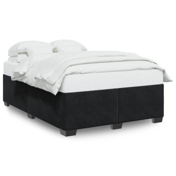 Bettgestell ohne Matratze Schwarz 140x190 cm Samt