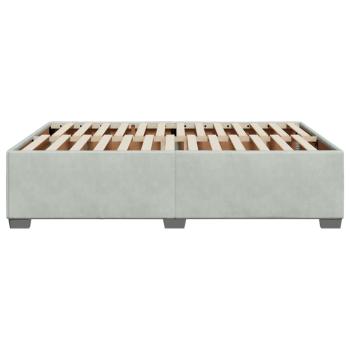 Bettgestell ohne Matratze Hellgrau 140x190 cm Samt