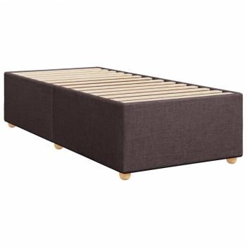 Bettgestell ohne Matratze Dunkelbraun 80x200 cm Stoff