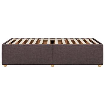 Bettgestell ohne Matratze Dunkelbraun 80x200 cm Stoff