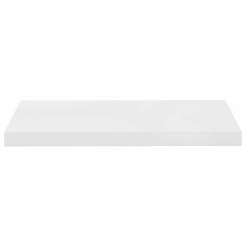 Schweberegale 4 Stk. Hochglanz-Wei? 60x23,5x3,8 cm MDF
