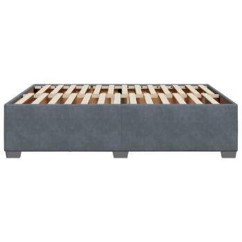 Bettgestell ohne Matratze Dunkelgrau 140x200 cm Samt