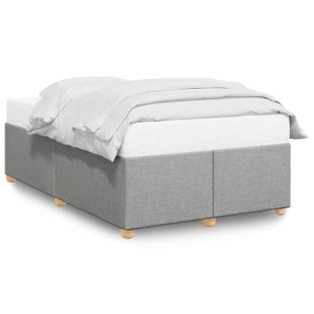 ARDEBO.de - Bettgestell ohne Matratze Hellgrau 120x190 cm Stoff