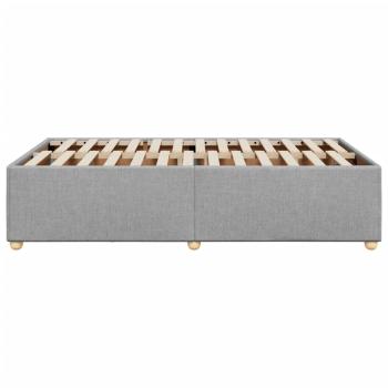Bettgestell ohne Matratze Hellgrau 120x190 cm Stoff