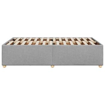 Bettgestell ohne Matratze Hellgrau 120x200 cm Stoff