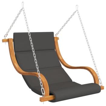Hollywoodschaukel mit Auflage Massivholz Fichte mit Teak-Finish
