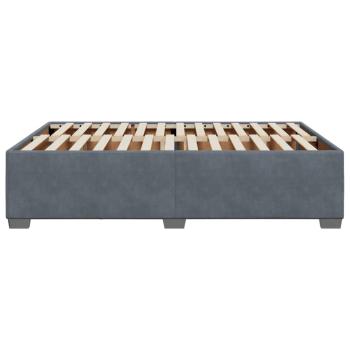Bettgestell ohne Matratze Dunkelgrau 160x200 cm Samt