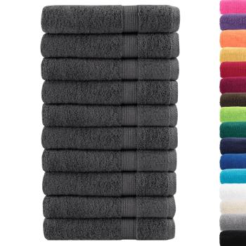 Premium Saunatücher SOLUND 10 Stk. Anthrazit 80x200 cm 600 g/m²