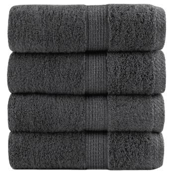ARDEBO.de - Premium Gästetücher SOLUND 4 Stk. Anthrazit 30x50 cm 600 g/m²