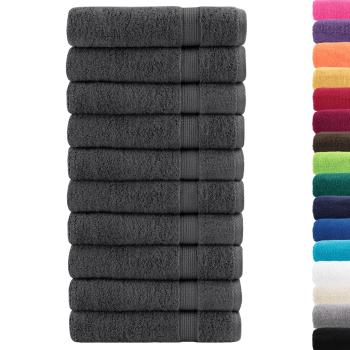 Premium Handtücher SOLUND 10 Stk. Anthrazit 50x100 cm 600 g/m²