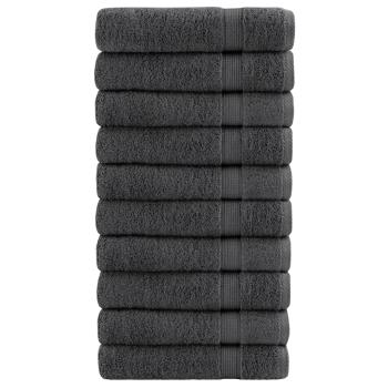 ARDEBO.de - Premium Badetücher SOLUND 10 Stk. Anthrazit 100x150 cm 600 g/m²