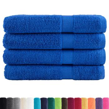 Premium Handtücher SOLUND 4 Stk. Blau 100x200 cm 600 g/m²