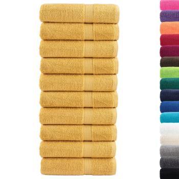 Premium Handtücher SOLUND 10 Stk. Gold 50x100 cm 600 g/m²