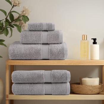 Premium Handtücher SOLUND 10 Stk. Grau 100x200 cm 600 g/m²