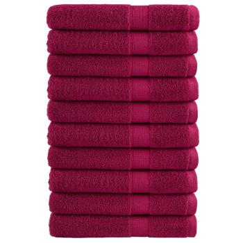 Premium Saunatücher SOLUND 10 Stk. Bordeaux 80x200 cm 600 g/m²