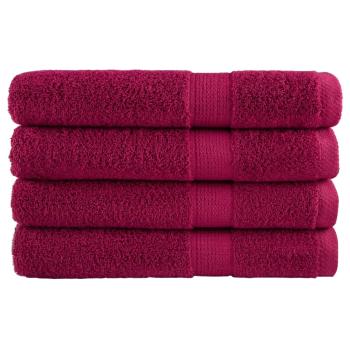 ARDEBO.de - Premium Handtücher SOLUND 4 Stk. Bordeaux 100x200 cm 600 g/m²