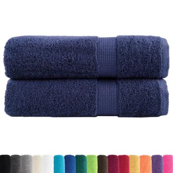 Premium Handtücher SOLUND 2 Stk. Marineblau 50x100 cm 600 g/m²