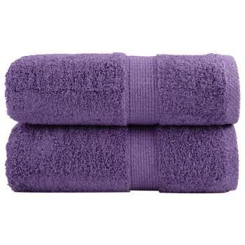 ARDEBO.de - Premium-Gästetücher SOLUND 2 Stk. Lila 30x50 cm 600 g/m²