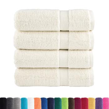 Premium-Duschtücher SOLUND 4 Stk. Cremeweiß 70x140 cm 600 g/m²