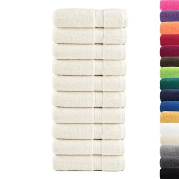 Premium-Handtücher SOLUND 10 Stk. Cremeweiß 50x100 cm 600 g/m²