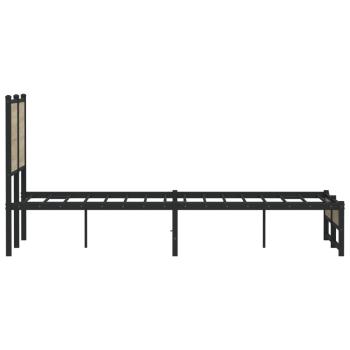 Metallbett ohne Matratze Sonoma-Eiche 120x200 cm
