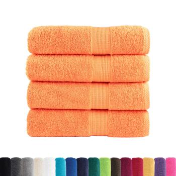 Premium Badetücher SOLUND 4 Stk. Orange 100x150 cm 600 g/m²