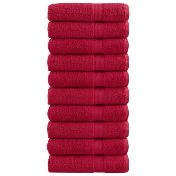 ARDEBO.de - Premium Badetücher SOLUND 10 Stk. Rot 100x150 cm 600 g/m²