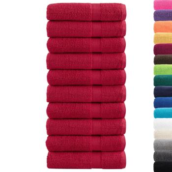 Premium Badetücher SOLUND 10 Stk. Rot 100x150 cm 600 g/m²