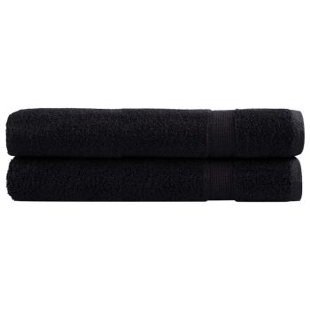 ARDEBO.de - Premium-Handtücher SOLUND 2 Stk. Schwarz 100x200 cm 600 g/m²