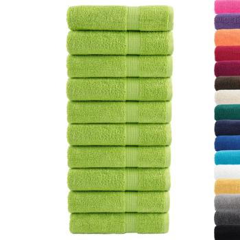 Premium Badetücher SOLUND 10 Stk. Apfelgrün 100x150 cm 600 g/m²