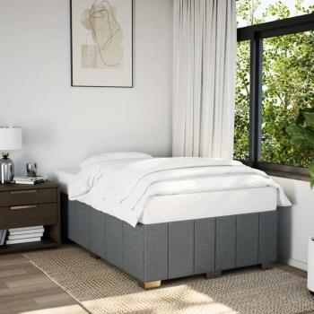 ARDEBO.de - Bettgestell ohne Matratze Dunkelgrau 120x200 cm Stoff