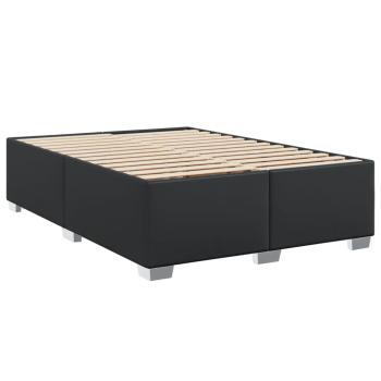 Bettgestell Schwarz 140x190 cm Kunstleder