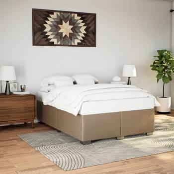 ARDEBO.de - Bettgestell Cappuccino-Braun 140x200 cm Kunstleder
