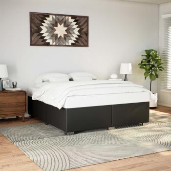 ARDEBO.de - Bettgestell Schwarz 180x200 cm Kunstleder