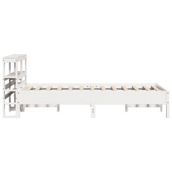 Massivholzbett ohne Matratze Weiß 75x190 cm Kiefernholz