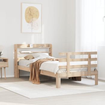ARDEBO.de - Bettgestell mit Kopfteil ohne Matratze 100x200 cm