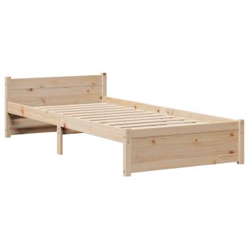 Bettgestell mit Kopfteil ohne Matratze 75x190 cm