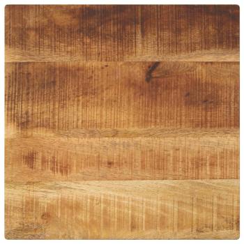 ARDEBO.de - Tischplatte 40x40x2,5 cm Quadratisch Raues Massivholz Mango