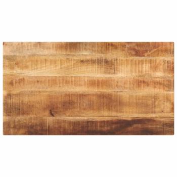 ARDEBO.de - Tischplatte 120x60x1,5 cm Rechteckig Raues Massivholz Mango