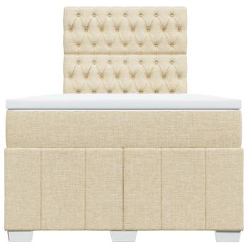 Boxspringbett mit Matratze Creme 120x190 cm Stoff