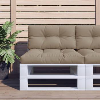 ARDEBO.de - Palettenkissen Taupe 80x40x12 cm Stoff